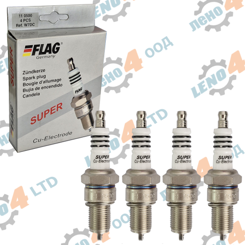 LENO - 4 - СВЕЩИ К-Т 4бр. FLAG W7DC ВАЗ 2101-07