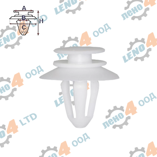 LENO - 4 -  DOR TRIM PANEL RETAINER MERCEDES BENZ (001-0016)