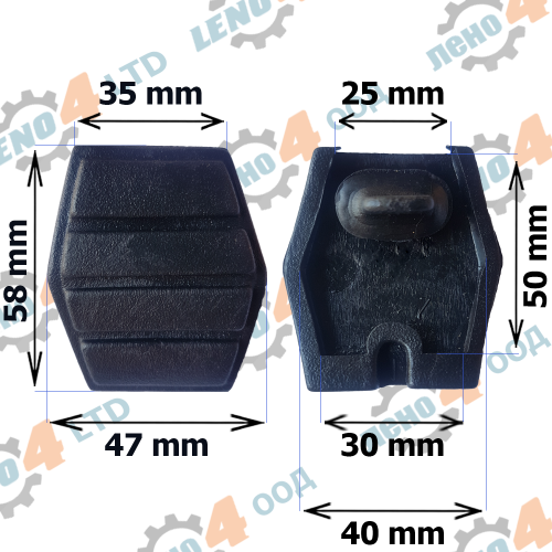 LENO - 4 - ГУМИЧКА ЗА ПЕДАЛ СПИРАЧКА RENAULT 11 19 CLIO MEGANE ESPACE RAPID SCENIC TWINGO GP-032