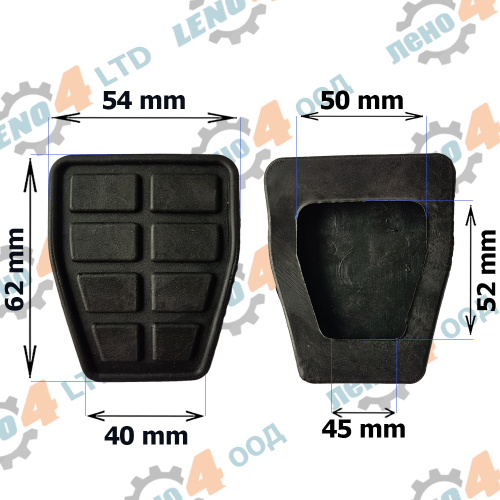 LENO - 4 - ГУМИЧКА ЗА ПЕДАЛ VOLKSWAGEN GOLF 3 GOLF 4 CADDY 2 POLO GP-075
