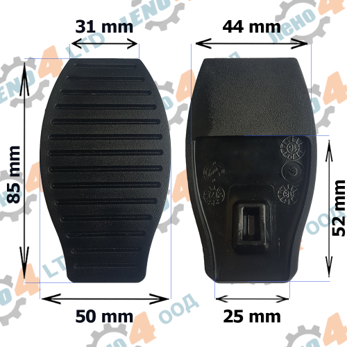 LENO - 4 - ГУМИЧКА ЗА ПЕДАЛ СЪЕДИНИТЕЛ FIAT PUNTO GRANDE PUNTO FIORINO QUBO GP-042