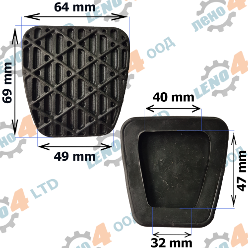 LENO - 4 - ГУМИЧКА ЗА ПЕДАЛ СЪЕДИНИТЕЛ MERCEDES 190 ACTROS C-CLASS CLC CLK E-CLASS S-CLASS MK SK SL SPRINTER V-CLASS VITO GP-052