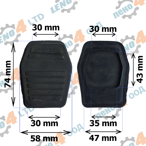 LENO - 4 - ГУМИЧКА ЗА ПЕДАЛ FORD Focus Mondeo Cougar Scorpio Tourneo Connect Transit GP-007