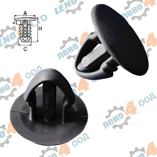 FORD - PLAST CLIP BLACK FORD - (001-0086)