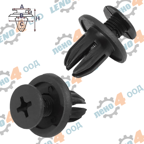 LENO - 4 - ЩИПКА ДЮБЕЛ ЗА КАЛОБРАНИ, ПРЕДНА / ЗАДНА БРОНЯ BMW (001-0074)