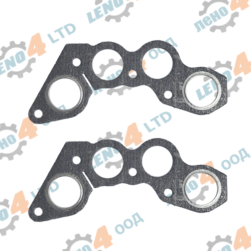 РУСИЯ / RUSSIA  - COLLECTOR PIPES SEALING KIT 2 Pcs. LADA VAZ 2101 - 2107 CLINGERITE WITH METAL RINGS