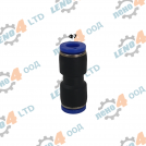 LENO - 4 - PUSH-FIT Ø7 PVC STRAIGHT CONNECTOR FOR PLUG SYSTEM FAST INSTALLATION