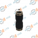 LENO - 4 - PUSH-FIT Ø8 PVC+METAL STRAIGHT CONNECTOR FOR PLUG SYSTEM FAST INSTALLATION