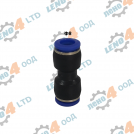 LENO - 4 - PUSH-FIT Ø8 PVC STRAIGHT CONNECTOR FOR PLUG SYSTEM FAST INSTALLATION