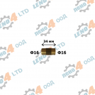 EU - CONNECTOR FOR HOSE BRASS Ø 16 mm. x 34mm.
