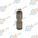 EU - PUSH-FIT Ø16 METAL STRAIGHT CONNECTOR FOR PLUG SYSTEM FAST INSTALLATION