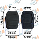 LENO - 4 - RUBBER PEDAL COVER MAZDA 2