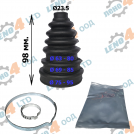 EU - RUBBER UNIVERSAL EXTENDIBLE BOOT KIT 23,5x75/69/63