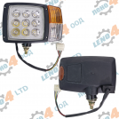 EU - HALOGEN HEADLIGHT FOR TRACTORS LEFT LED 27W 12-24Volta