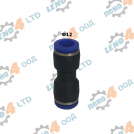 LENO - 4 - PUSH-FIT Ø12 PVC STRAIGHT CONNECTOR FOR PLUG SYSTEM FAST INSTALLATION
