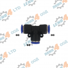 LENO - 4 - TEE PUSH FIT Ø8 PVC CONNECTOR FOR PLUG SYSTEM