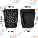 LENO - 4 - RUBBER PEDAL COVER TOYOTA COROLLA MR2 TERCEL GP-079