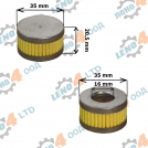 EU - ФИЛТЪР ЗА ГАЗ С ПЪПКА TOMASETTO x35 / 16x35 / x20.5 (08)