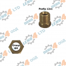 EU - NUT WITH 12x1 WITH HOLE Ø8
