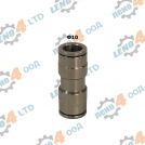 EU - PUSH-FIT Ø10 METAL STRAIGHT CONNECTOR FOR PLUG SYSTEM FAST INSTALLATION