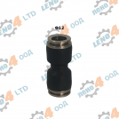 LENO - 4 - PUSH-FIT Ø12 PVC+METAL STRAIGHT CONNECTOR FOR PLUG SYSTEM FAST INSTALLATION