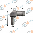 EU - 90 DEGREE CONNECTORS FOR HOSES ALUMINUM Ø 10 x 16 mm.
