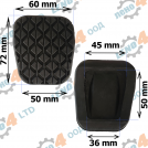 LENO - 4 - RUBBER PEDAL COVER MAZDA 6 2002 - 2013 GP-050