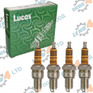 LENO - 4 - SET SPARK PLUGS 4pcs. LUCAS PRSB7E2 FOR VAZ 2110 WITH RESISTOR