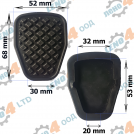 LENO - 4 - ГУМИЧКА ЗА ПЕДАЛ SUBARU LEGACY IMPREZA FORESTER BAJA CROSSTREK JUSTY LOYALE OUTBACK WRX XT GP-058