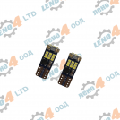 LENO - 4 - КРУШКИ LED T10 W5W ЗА ГАБАРИТ CANBUS БЕЗЦОКЪЛНИ К-Т 2 БР.