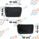 LENO - 4 - RUBBER PEDAL COVER TOYOTA COROLLA MATRIX