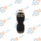 LENO - 4 - PUSH-FIT Ø10 PVC+METAL STRAIGHT CONNECTOR FOR PLUG SYSTEM FAST INSTALLATION
