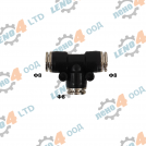 LENO - 4 - TEE PUSH FIT Ø8 PVC+METAL CONNECTOR FOR PLUG SYSTEM