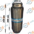 EuroEx - BRAIDED EXHAUST PIPE 55x250
