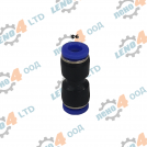LENO - 4 - PUSH-FIT Ø6 PVC STRAIGHT CONNECTOR FOR PLUG SYSTEM FAST INSTALLATION