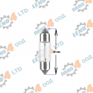 BG - КРУШКА 24V 3W SV8.5 8x28мм. СУЛФИТНА