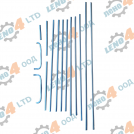 РУСИЯ / RUSSIA  - METAL CHROME EXTERIOR COUPE TRIMS 14 Pcs. KIT LADA VAZ 2103 - 2106 RUSSIAN