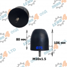 FORD - BUFFER TAMPON WITH BOLT FOR TRAILERS AND SPRINGS M10x1.5 80mm Ø75