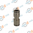 EU - PUSH-FIT Ø8 METAL STRAIGHT CONNECTOR FOR PLUG SYSTEM FAST INSTALLATION