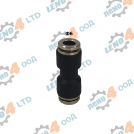 LENO - 4 - PUSH-FIT Ø6 PVC+METAL STRAIGHT CONNECTOR FOR PLUG SYSTEM FAST INSTALLATION