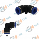 LENO - 4 - ELBOW PUSH FIT Ø8 PVC CONNECTOR FOR PLUG SYSTEM