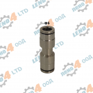 EU - PUSH-FIT Ø6 METAL STRAIGHT CONNECTOR FOR PLUG SYSTEM FAST INSTALLATION