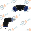 LENO - 4 - ELBOW PUSH FIT Ø6 PVC CONNECTOR FOR PLUG SYSTEM