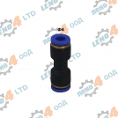 LENO - 4 - PUSH-FIT Ø4 PVC STRAIGHT CONNECTOR FOR PLUG SYSTEM FAST INSTALLATION