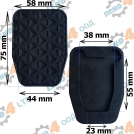 LENO - 4 - RUBBER PEDAL COVER BMW 1 3 5 6 7 8 X1 X3 X5