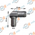 EU - 90 DEGREE CONNECTORS FOR HOSES ALUMINUM Ø 12 x 16 mm.