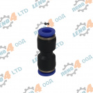 LENO - 4 - PUSH-FIT Ø9 PVC STRAIGHT CONNECTOR FOR PLUG SYSTEM FAST INSTALLATION